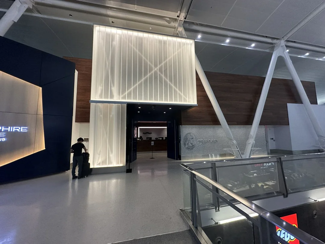 Entrance of the Centurion Lounge at JFK, Terminal 4